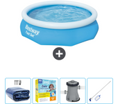 Paquete de piscina - bestway - alrededor - 305x305x76 cm + accesorios cb10