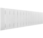 Dhome cabecero de madera reciclada dm estilo palet vertical cama palets herrajes incluidos (135cm, blanco madera)