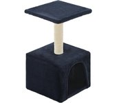 Rascador para gatos con poste de sisal 55 cm azul oscuro
