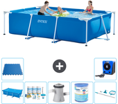 Paquete de piscina - intex - rectángulo - 300x200x75 cm + accesorios a240