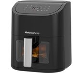 Freidora de aire melchioni family 5.2l con ventana transparente negra