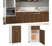 Armario bajo cocina madera ingeniería marrón 40x46x81,5 cm