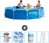 Paquete de piscina - intex - alrededor - 305x305x76 cm + accesorios cb96