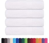 Toallas de baño 4 uds blanco 100x150 cm 360 g/m² 100% algodón cfw988022