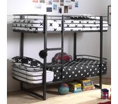Litera 90x200 somier incluido vipack oscar - negro