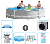 Paquete de piscina - intex - alrededor - 305x305x76 cm + accesorios a2002
