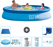 Paquete de piscina - intex - alrededor - 366x366x76 cm + accesorios a669