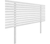 Dhome cabecero de madera reciclada dm estilo japones con patas cama palets herrajes incluidos (105cm, blanco madera)