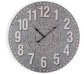 Versa hutt reloj de pared decorativo para la cocina, el salón, el comedor o la habitación, gris, 58x3x58cm