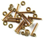 10 tornillos (10/20 mm) + 10 arandelas + 10 tuercas ø 2,5 mm