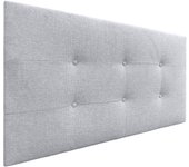 Dhome cabecero de cama acolchado capitoné 8cm de grosor. cabezal tapizado tela acualine cabeceros de cama matrimonio e individual (gris perla, 105cm)