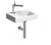 Geberit xeno 2 lavamanos con grifo a la izquierda, sin rebosadero, 40x28 cm blanco con keratect, 500528011, 500.528.01.1