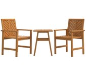 Juego de muebles de jardín 3 piezas | conjunto de comedor | conjunto de descanso madera maciza acacia cfw388884