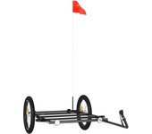 Remolque para bicicletas hierro negro 135x68x37 cm cfw87946