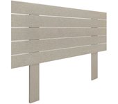 Dhome cabecero de madera reciclada dm estilo palet horizontal con patas cama palets herrajes incluidos (105cm, acabado lino)