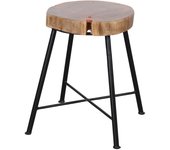 Taburete bajo de madera y metal shade
