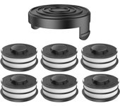 Carretes, 3405685 carretes de repuesto para cortacésped einhell gc-et 4530 set (6 carretes + 1 tapa de corte)
