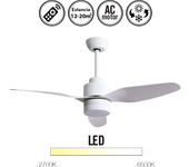Ventilador de techo con luz serie gerona color blanco
