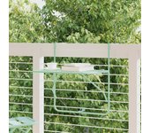 Vidaxl mesa colgante plegable de balcón - verde menta, 60x40 cm, acero