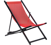 Beliani hamaca plegable locri ii metal rojo