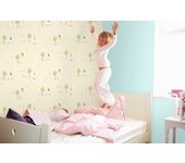 Papel pintado pared hadas del bosque amarillo - fairies yellow fine decor - rollo de 10 m x 0,53 m