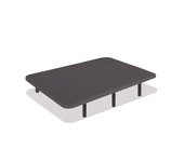 Base tapizada gris 140 x 180 cm, dreamnite, tejido 3d antideslizante, estructura 30x40mm, 5 barras transversales, con patas 40cm