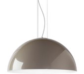Lumicom | cassis lámpara pendiente, 1xe27, max 42w, metal, gris tórtola /blanco, d80cm