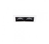 Downlight twin empotrable negro, 4000k, 6w