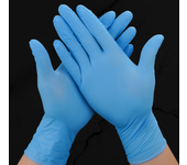 Guantes desechables de nitrilo azul, sin empolvar, talla m, 100 unidad