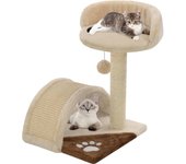 Vidaxl rascador para gatos con poste de sisal 40 cm beige y marrón