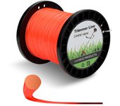Hilo de corte de nailon 100m alambre redondo 2,0 mm redondo naranja