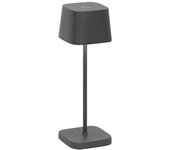 Lámpara de mesa led ofelia pro micro de color gris oscuro, recargable y regulable.