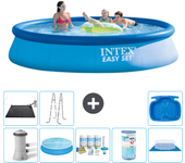 Paquete de piscina - intex - alrededor - 396x396x84 cm + accesorios a1137