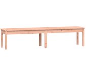 Banco de jardín | banco de exterior | silla de jardín 2 plazas madera maciza douglas 203,5x44x45 cm cfw964928