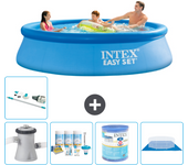 Paquete de piscina - intex - alrededor - 305x305x76 cm + accesorios a945
