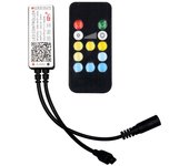 Controlador de tiras led wifi 12v/24v regulable con mando a distancia de 24 teclas compatible con google home y alexa.