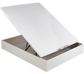 Pack descanso ceramic royal sleep, colchón viscoelástico + canapé abatible gran capacidad, blanco madera, montaje y retirada usado incluido 90x190