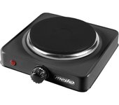 Hornillo eléctrico, zona cocinado 15,4 cm, termostato regulación continua, compacto, ideal camping, mesko, negro, 1000, ms 6508