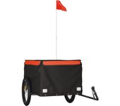 Remolque para bicicleta hierro negro y naranja 45 kg cfw16646