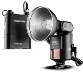 Walimex pro light shooter 360 ttl/c flash (incluye tubo de flash, reflector, difusor, bolsa, 1x power porta, cable de conexión, correa de transport...