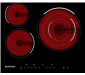 Encimera vitroceramica infiniton vit3f30d - 9 niveles, 3 zonas , control táctil,funcion boost, 60cm