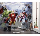 Papel pintado no tejido panorámico de komar - marvel avengers ultimate warriors - talla: 300 x 250 cm