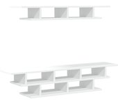 Muebles de tv de pared madera de ingeniería blanco