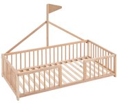 Cama infantil tipi 140x70 tipo montessori apache wonderland de madera de haya y color natural