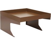 Garaje para robot cortacésped con jardinera hwc-g60, cubierta para cortacésped, metal 37x60x70cm ~ marrón
