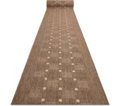 Alfombra de pasillo sizal floorlux modelo 20079 color café/color maíz 100 cm 100x1050 cm