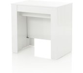 Consola extensible glam blanco brillante