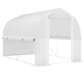 Invernadero de película de 3 x 2 x 2 m con 4 ventanas y puerta, paredes laterales enrollables, invernadero de tomates con túnel de película resistente