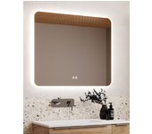 Espejo baño rectangular iluminación led | 120 cm | doble interruptor táctil de sistema antivaho