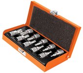 Juego de llaves vaso torx, cuadro 3/8 - 10 piezas